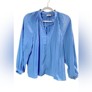 Elie.‎ By Elie Tahari Blue Pleated Women's Top Sz S
